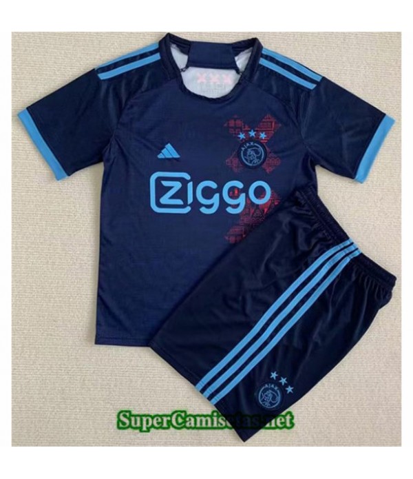 Tailandia Equipacion Camiseta Ajax Niño Azul 2023/24