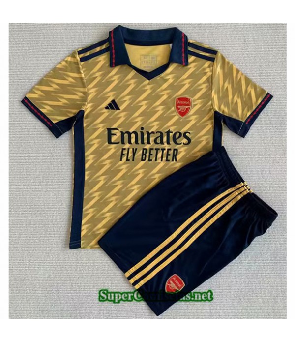 Tailandia Equipacion Camiseta Arsenal Enfant Jaune 2023/24