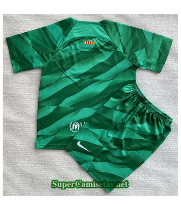 Tailandia Equipacion Camiseta Barcelona Niño Portero Verde 2023/24