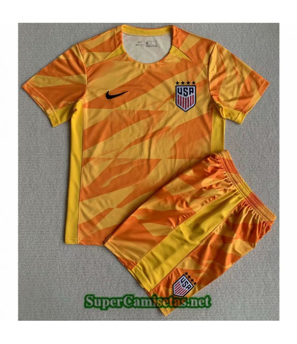 Tailandia Equipacion Camiseta Estados Unidos Niño Portero Amarillo 2023/24