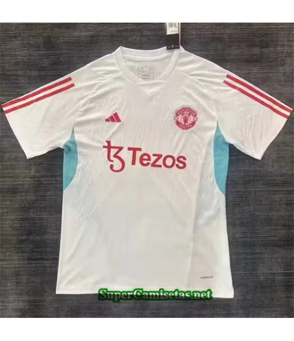 Tailandia Equipacion Camiseta Manchester United Training Blanc 2023/24