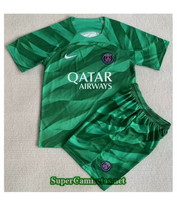 Tailandia Equipacion Camiseta Psg Niño Portero Verde 2023/24