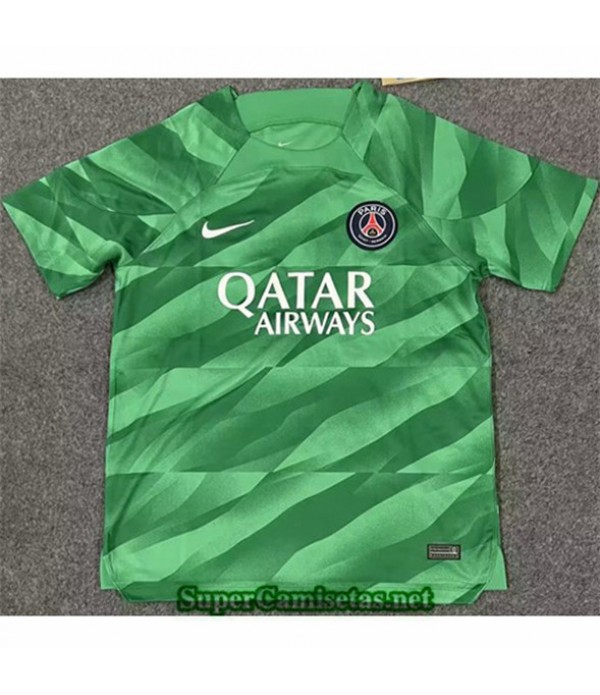 Tailandia Equipacion Camiseta Psg Portero Verde 2023/24