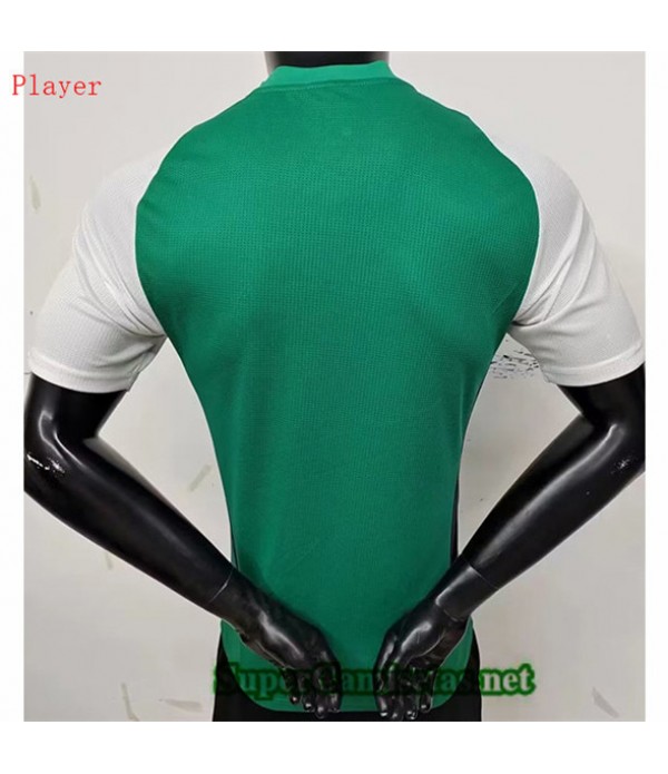 Tailandia Equipacion Camiseta Player Argelia Verde Blanco 2023/24