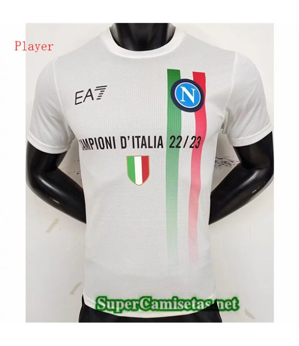 Tailandia Equipacion Camiseta Player Blanco Napoli...