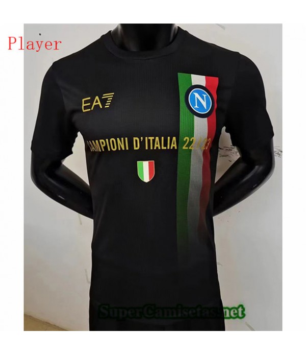 Tailandia Equipacion Camiseta Player Napoli Negro 2023/24