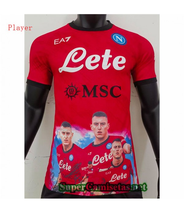 Tailandia Equipacion Camiseta Player Napoli Rojo 2023/24