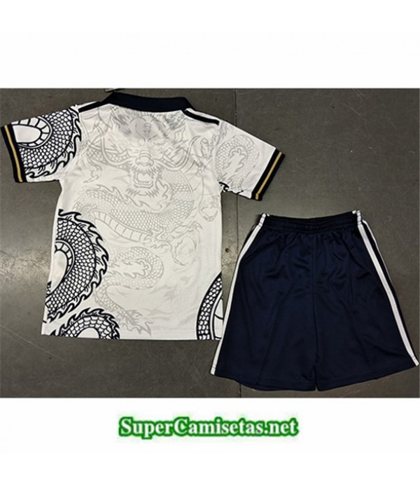 Tailandia Equipacion Camiseta Real Madrid Niño Dragon Blanco 2023/24