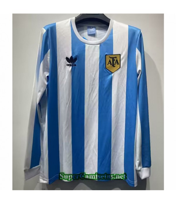 Tailandia Primera Equipacion Camiseta Clasicas Argentina Manche Longue 1978
