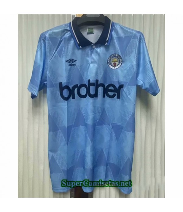 Tailandia Primera Equipacion Camiseta Clasicas Manchester City 1989 90