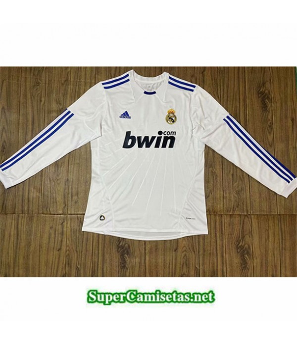 Tailandia Primera Equipacion Camiseta Clasicas Real Madrid Manga Larga 2010 11