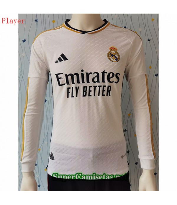 Tailandia Primera Equipacion Camiseta Player Real Madrid Manga Larga 2023/24