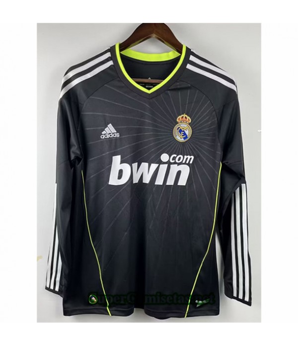 Tailandia Segunda Equipacion Camiseta Clasicas Real Madrid Manga Larga 2010 11