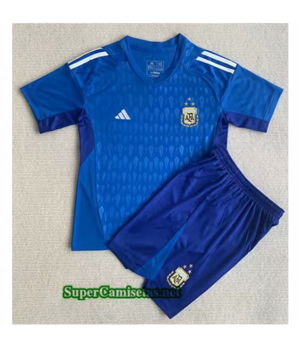 Tailandia Equipacion Camiseta Argentino Niño Portero Azul 2023 2024