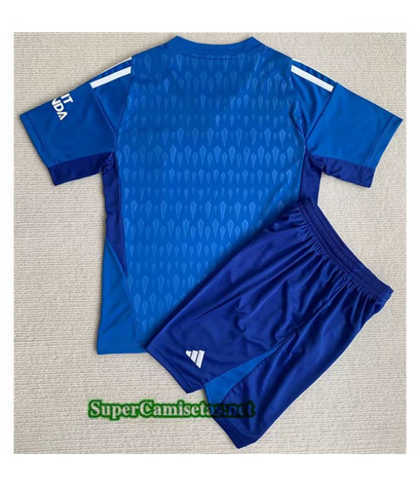 Tailandia Equipacion Camiseta Arsenal Niño Portero Azul 2023 2024