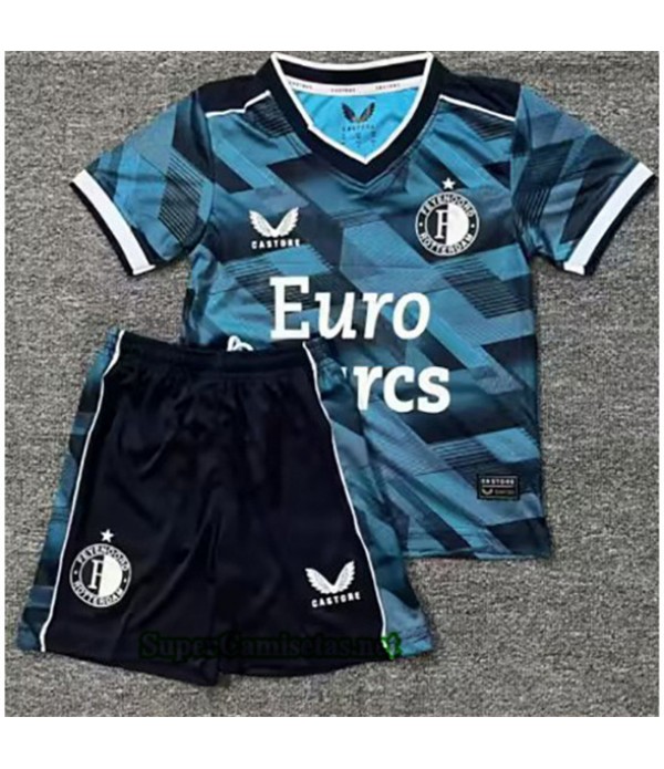 Tailandia Equipacion Camiseta Feyenoord Niño Azul 2023 2024