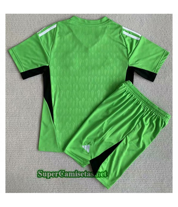 Tailandia Equipacion Camiseta Manchester United Niño Portero Verde 2023 2024