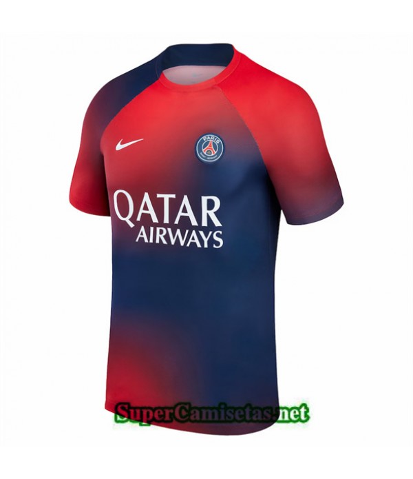 Tailandia Equipacion Camiseta Psg Training Rojo/azul 2023 2024