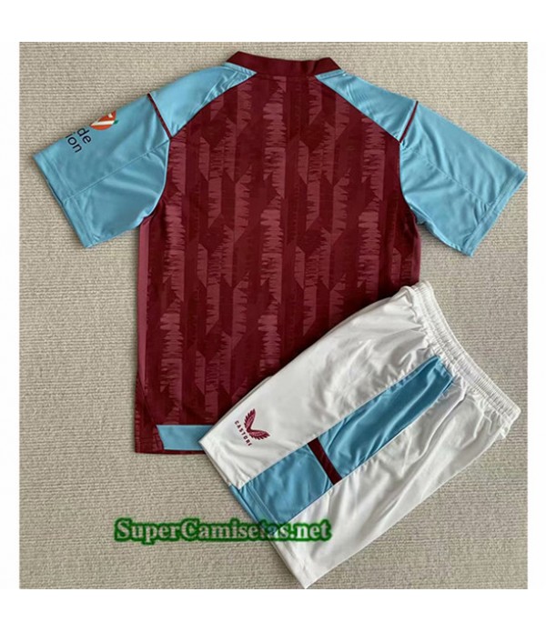 Tailandia Primera Equipacion Camiseta Aston Villa Niño 2023 2024