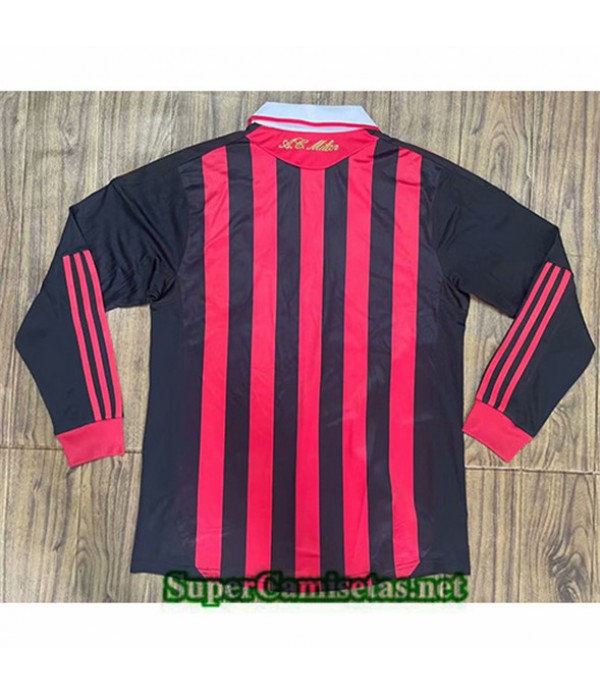 Tailandia Primera Equipacion Camiseta Clasicas Ac Milan Manga Larga Hombre 2009 10