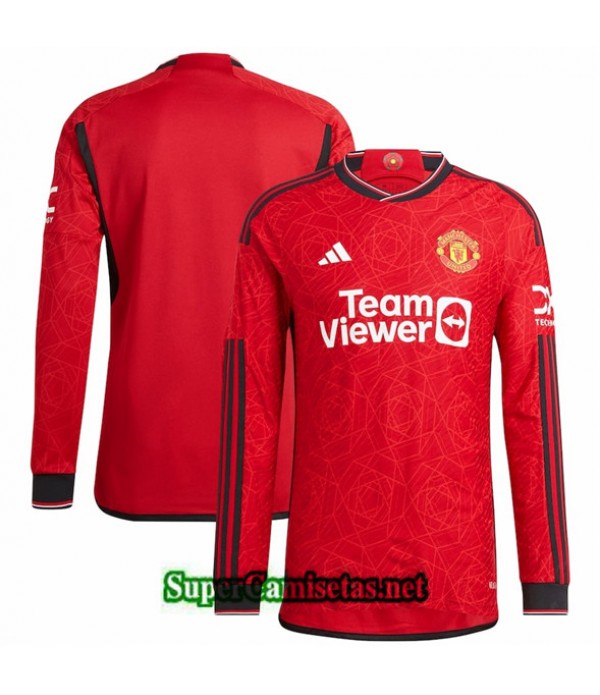 Tailandia Primera Equipacion Camiseta Manchester United Manga Larga 2023 2024