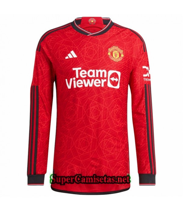 Tailandia Primera Equipacion Camiseta Manchester United Manga Larga 2023 2024