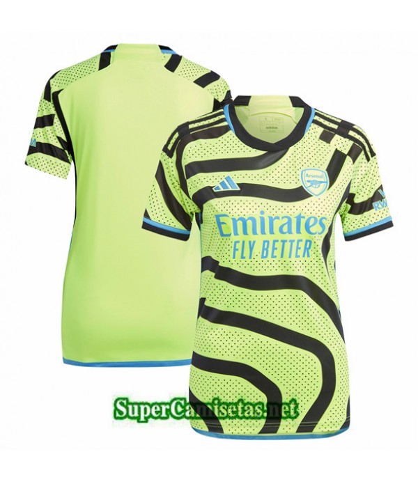 Tailandia Segunda Equipacion Camiseta Arsenal Mujer 2023 2024