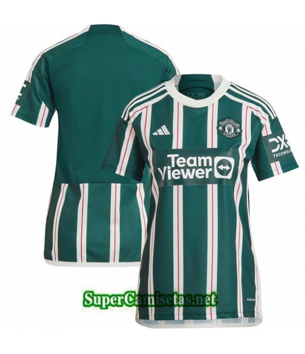 Tailandia Segunda Equipacion Camiseta Manchester United Mujer 2023 2024