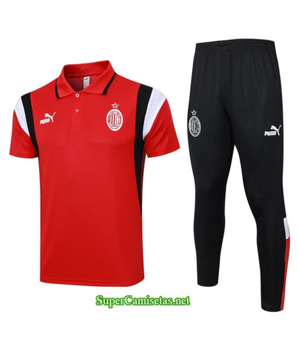 Tailandia Camiseta Kit De Entrenamiento Ac Milan Rojo 2023/24