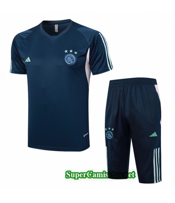 Tailandia Camiseta Kit De Entrenamiento Afc Ajax Azul Marino 2023/24
