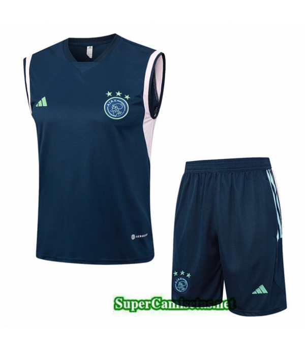 Tailandia Camiseta Kit De Entrenamiento Afc Ajax Chaleco Azul Marino 2023/24