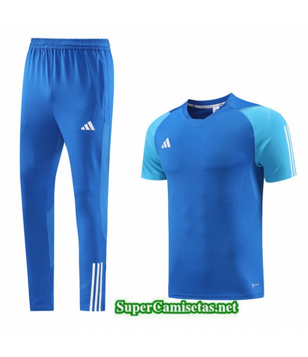 Tailandia Camiseta Kit De Entrenamiento Adidas Azul 2023/24