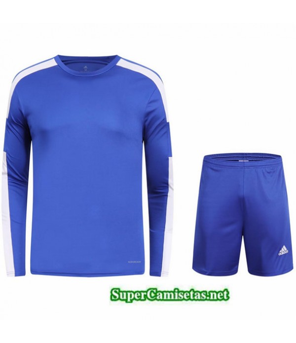 Tailandia Camiseta Kit De Entrenamiento Adidas Manche Longue Azul 2023/24