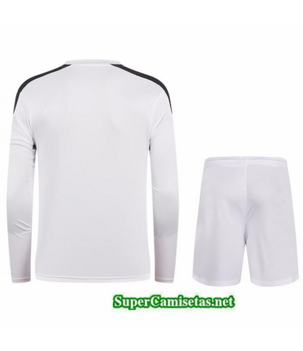 Tailandia Camiseta Kit De Entrenamiento Adidas Manche Longue Blanco 2023/24