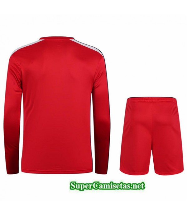 Tailandia Camiseta Kit De Entrenamiento Adidas Manche Longue Rojo 2023/24