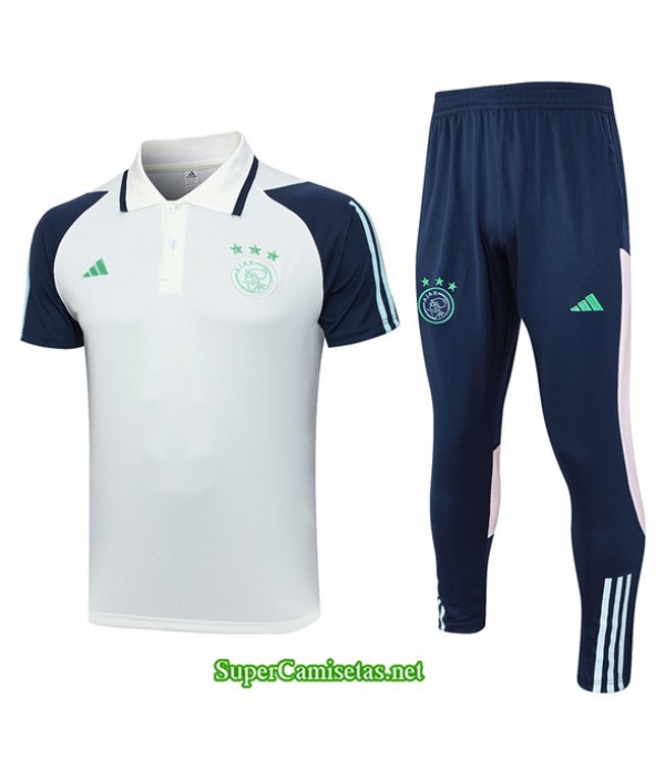 Tailandia Camiseta Kit De Entrenamiento Ajax Blanco 2023/24