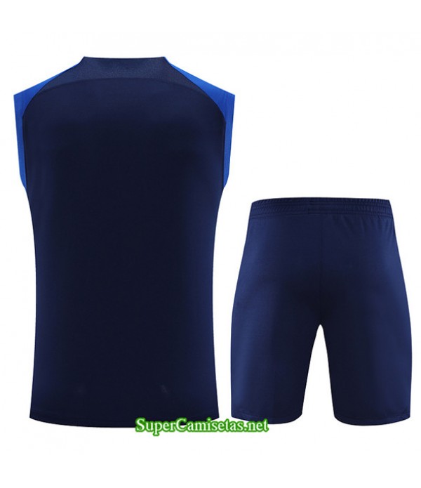 Tailandia Camiseta Kit De Entrenamiento Al Nassr Chaleco Azul Real 2023/24