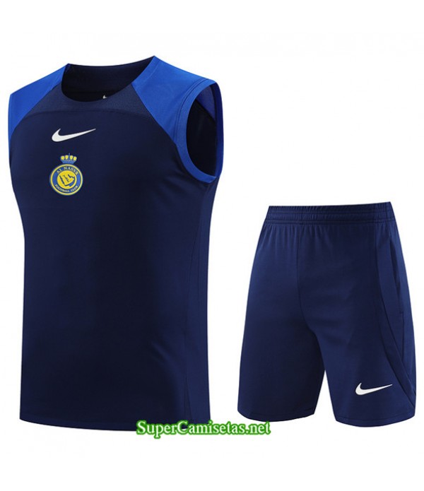 Tailandia Camiseta Kit De Entrenamiento Al Nassr Chaleco Azul Real 2023/24
