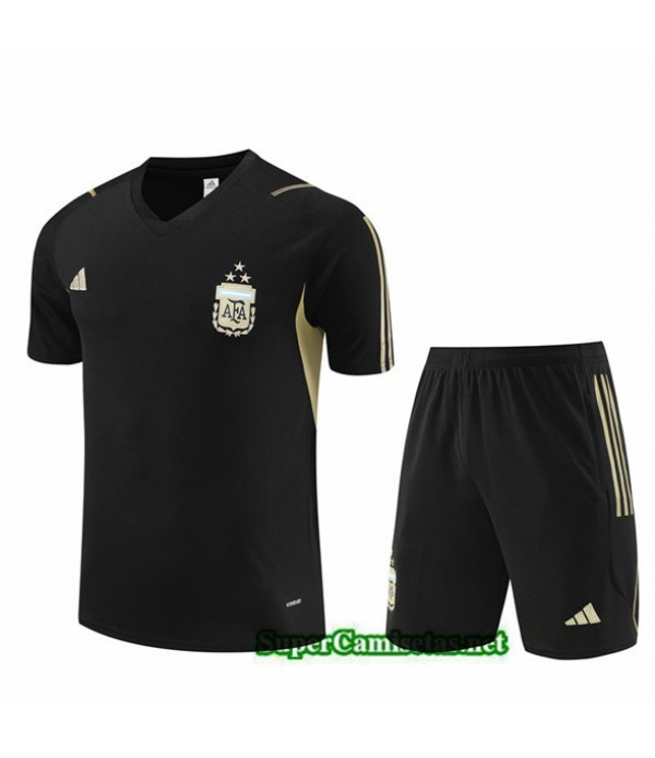 Tailandia Camiseta Kit De Entrenamiento Argentina Niño Negro 2023/24