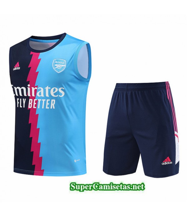 Tailandia Camiseta Kit De Entrenamiento Arsenal Chaleco Azul 2023/24