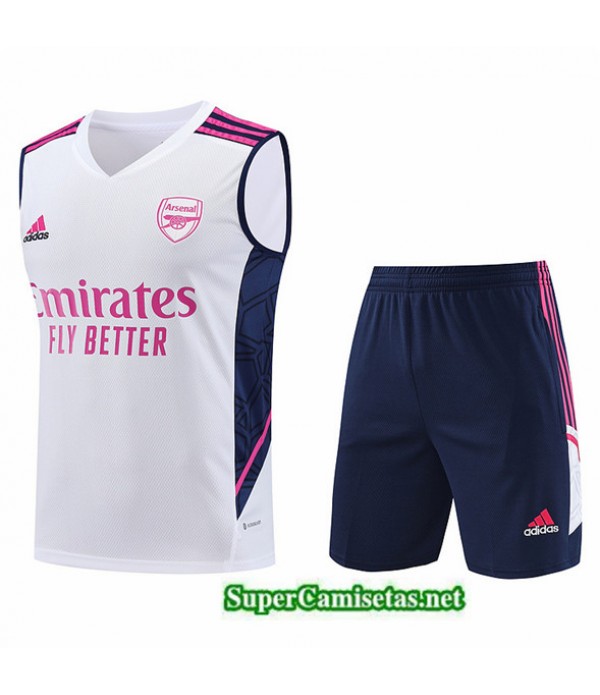 Tailandia Camiseta Kit De Entrenamiento Arsenal Chaleco Blanco 2023/24