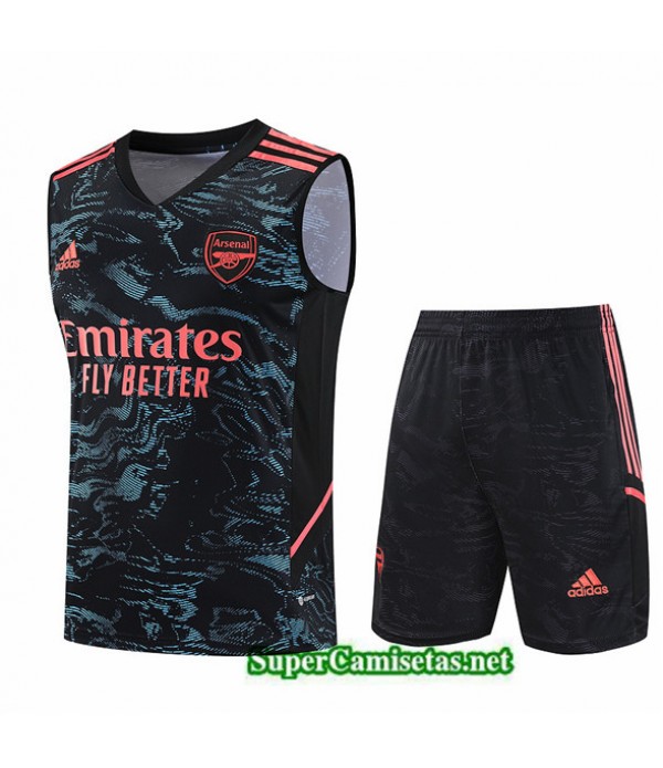 Tailandia Camiseta Kit De Entrenamiento Arsenal Chaleco Negro 2023/24