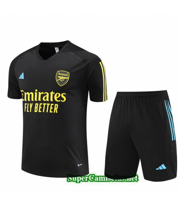 Tailandia Camiseta Kit De Entrenamiento Arsenal Negro 2023/24