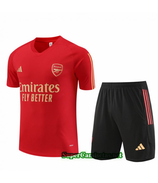 Tailandia Camiseta Kit De Entrenamiento Arsenal Niño Rojo 2023/24