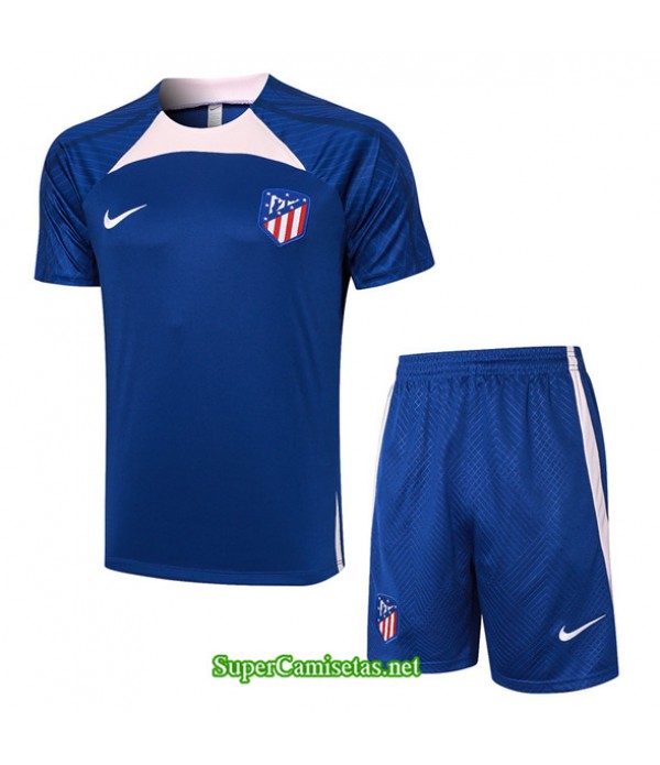 Tailandia Camiseta Kit De Entrenamiento Atletico Madrid Azul 2023/24