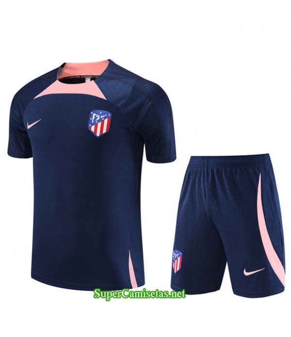 Tailandia Camiseta Kit De Entrenamiento Atletico Madrid Azul Real 2023/24