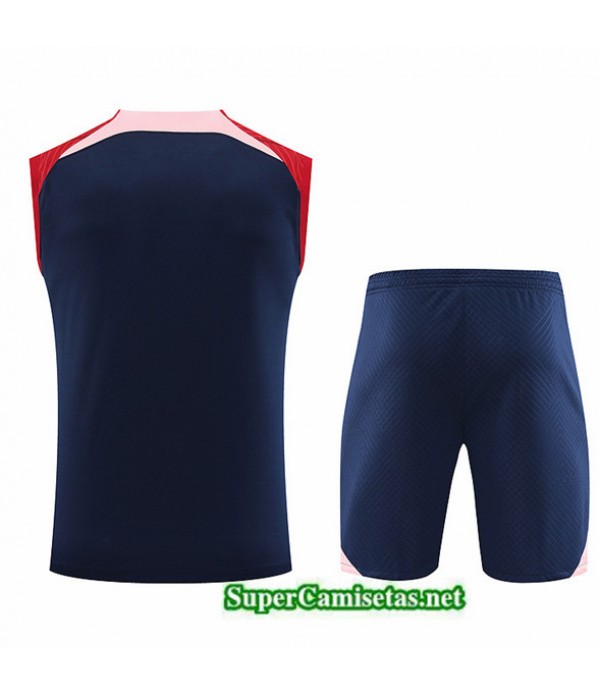 Tailandia Camiseta Kit De Entrenamiento Atletico Madrid Chaleco Azul 2023/24