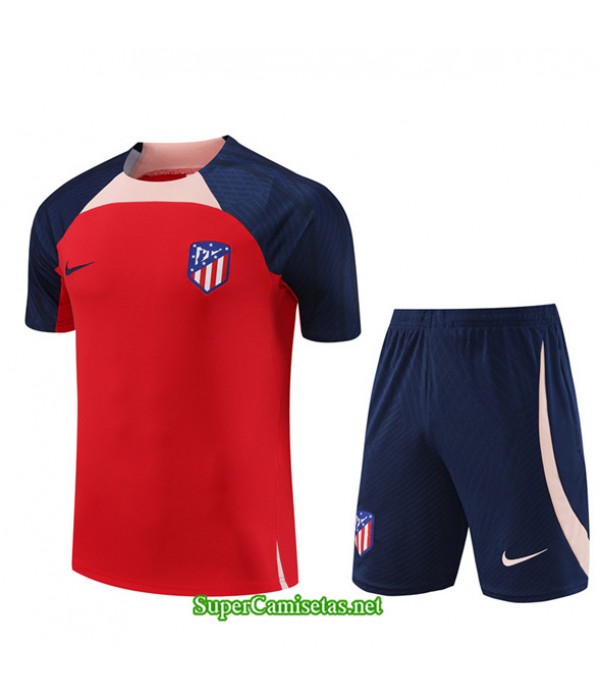 Tailandia Camiseta Kit De Entrenamiento Atletico Madrid Niño Rojo 2023/24
