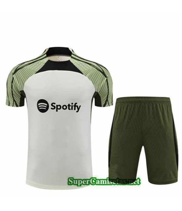 Tailandia Camiseta Kit De Entrenamiento Barcelona Beige 2023/24