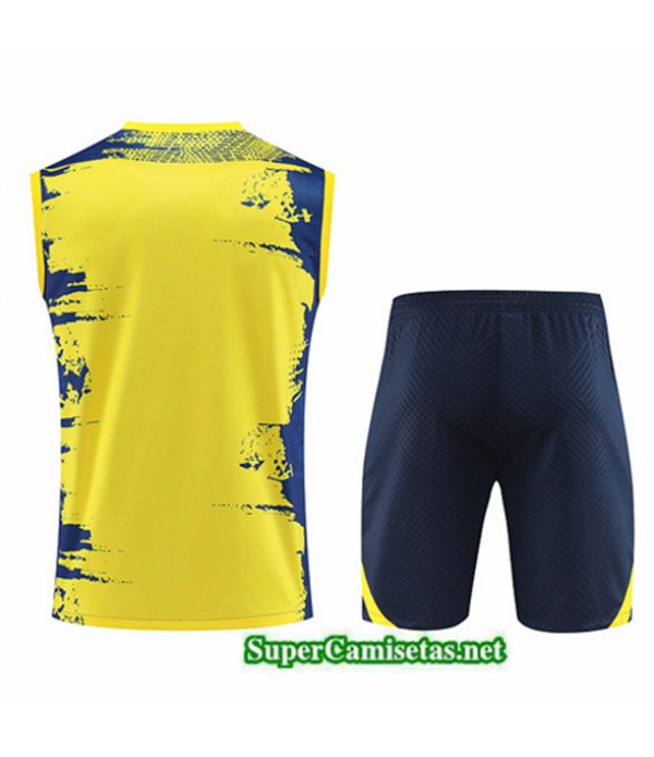 Tailandia Camiseta Kit De Entrenamiento Barcelona Chaleco Amarillo 2023/24